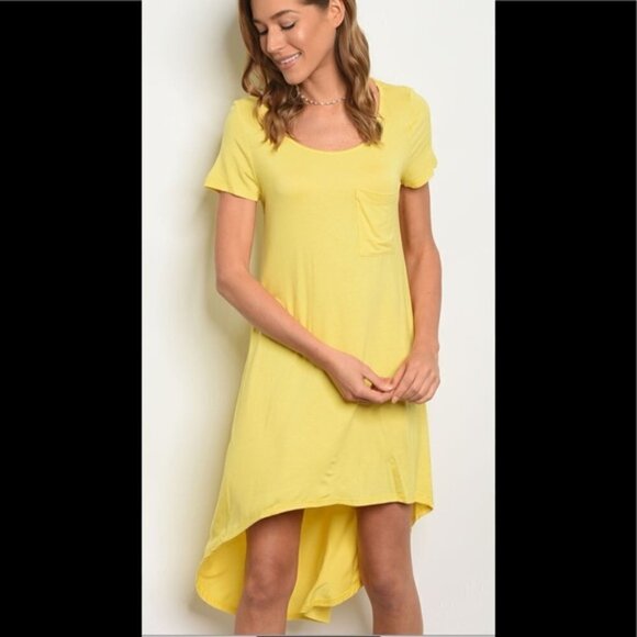 High-Low Yellow Dress▪︎Medium - Picture 3 of 5